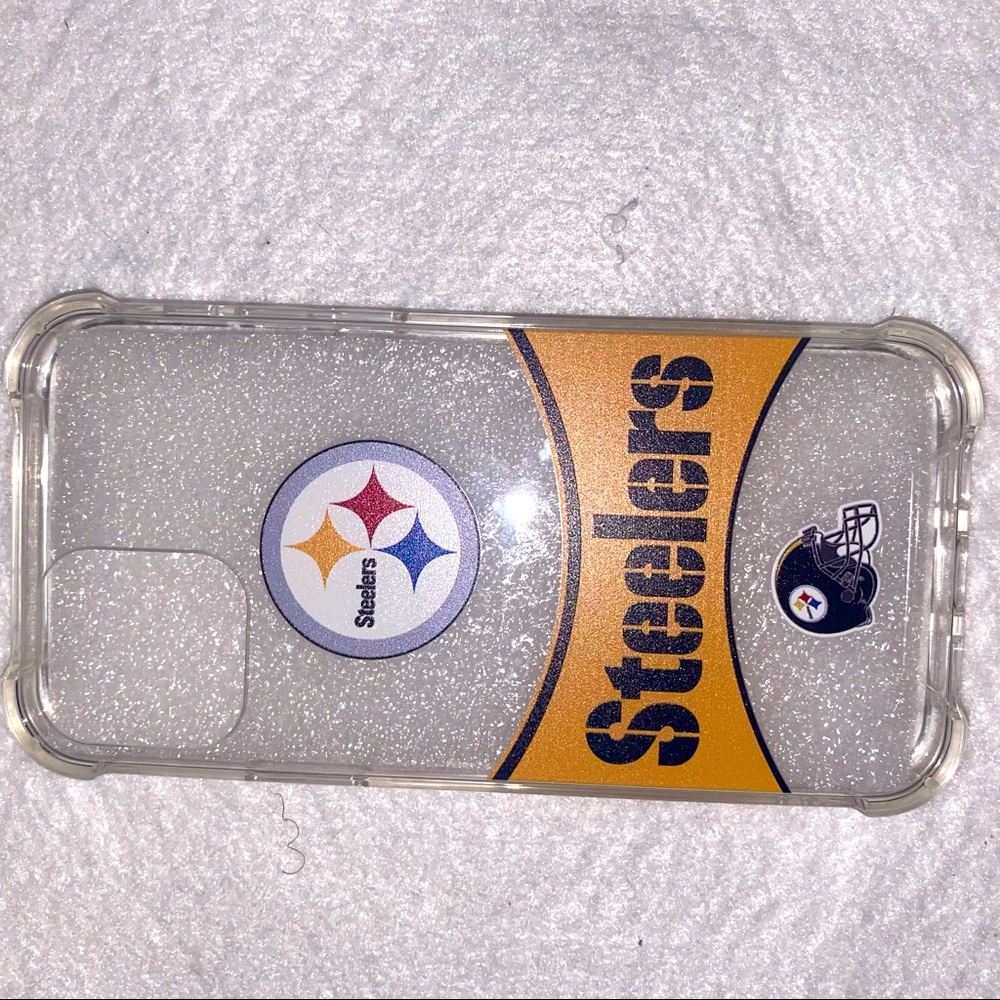 iPhone series Steelers clear case protector holder